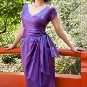 Pinup Couture Purple Midi Dress